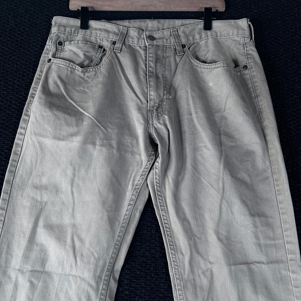 Levi's 559 Relaxed Straight Tan Khaki White Tab‎ Denim Jeans Pants Men's 34x34 - Picture 2 of 7